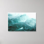Ocean Waves Donkere en lichtblauwe delicate Bubbel Canvas Afdruk (Voorkant)
