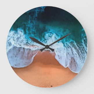 Ocean Waves en Beach Clock Grote Klok