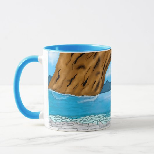 Ocean Waves en Canyon Drawing Peaceful Mok (Links)