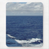 Ocean Waves en Fluffy Clouds Mousepad Muismat (Voorkant)