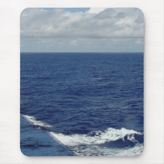 Ocean Waves en Fluffy Clouds Mousepad Muismat (Voorkant)