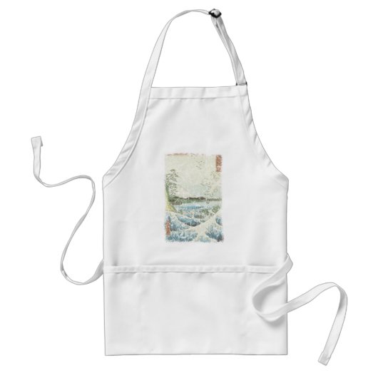 Ocean waves en Mt Fuji Standaard Schort (Voorkant)