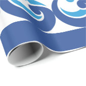 Ocean Waves en Stripes Wrapping Paper Cadeaupapier (Rol Hoek)