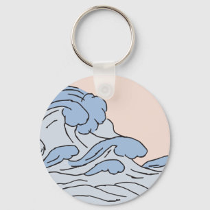 Ocean Waves esthetisch met strand Waves esthetisch Sleutelhanger