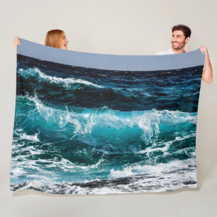 OCEAN WAVES FLEECE DEKEN