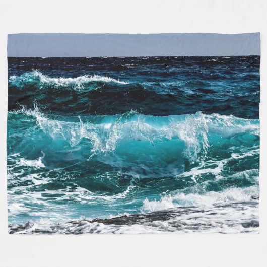 OCEAN WAVES FLEECE DEKEN (Voorkant (Horizontaal))