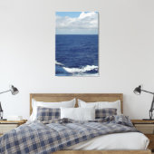 Ocean Waves Fluffy White Clouds Blue Sky Canvas (Insitu (Slaapkamer))