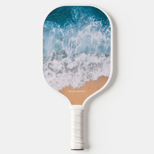 Ocean Waves gepersonaliseerd Pickleball Paddle (Voorkant)