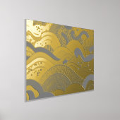 Ocean Waves Gold Foil met een donkergrijze achterg Folie Afdrukken (Laagn)