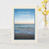 Ocean Waves Hartelijk Sympathie Kaart (Gele Bloem)