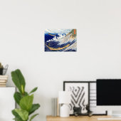 Ocean Waves Hokusai Japanse Fine Art Poster (Thuiskantoor)