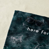 Ocean waves in dark teal, customizable strandlaken (In situ)