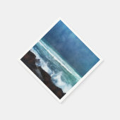 Ocean Waves in Hawaï - Aqua Blauwgroen Blue Navy Servet (Hoek)