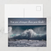 Ocean Waves in het Zee Inspirerend Quote Briefkaart (Voorkant / Achterkant)