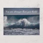 Ocean Waves in het Zee Inspirerend Quote Briefkaart (Voorkant)