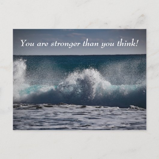 Ocean Waves in het Zee Inspirerend Quote Briefkaart (Voorkant)