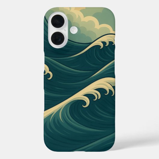 Ocean Waves iPhone 16 Case – Calm, Coastal Vibes (Achterkant)