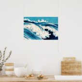Ocean Waves  Japans schilderij Poster (Keuken)