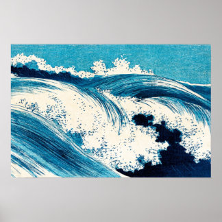 Ocean Waves  Japans schilderij Poster