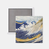 Ocean Waves Katsushika Hokusai meesterwerk kunst Magneet (Voorkant / Achterkant)