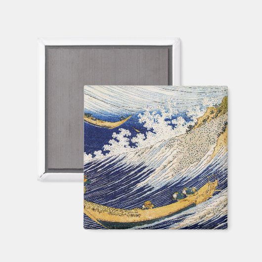 Ocean Waves Katsushika Hokusai meesterwerk kunst Magneet (Voorkant / Achterkant)