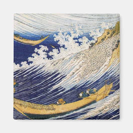 Ocean Waves Katsushika Hokusai meesterwerk kunst Magneet (Voorkant)
