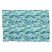 Ocean Waves Kussen Hoesje Blauwgroen Aqua Light Ze Kussensloop (Voorkant)