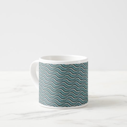 Ocean Waves Linen Kijk Espresso Kop (Links)