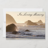 Ocean Waves Memorial Service Funeral Announement Kaart (Voorkant)