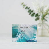 OCEAN WAVES MONOGRAM / schip in het Zee in Storm Visitekaartje (Staand voorkant)