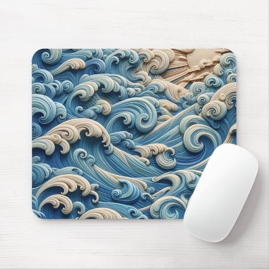Ocean Waves Mousepad Muismat (Met muis)