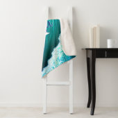 Ocean Waves Natuur Monogram Sherpa Deken (In situ)