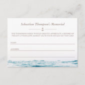 Ocean Waves Nautical Memorial Attendance Kaart (Voorkant)
