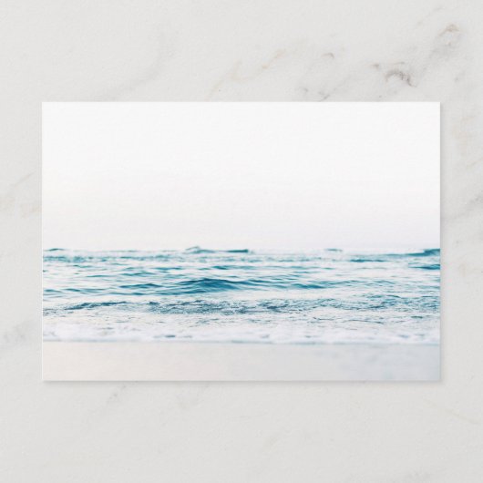 Ocean Waves Nautical Memorial Attendance Kaart (Achterkant)