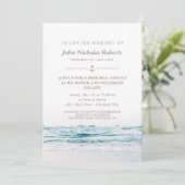 Ocean Waves Nautical Memorial Service Kaart (Staand voorkant)