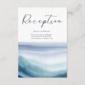 Ocean Waves Nautisch Monogram Huwelijksreceptie Informatiekaartje (Voorkant)