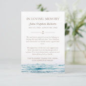 Ocean Waves Nautische sympathie met foto bedankt (Staand voorkant)