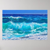 Ocean Waves Oil Painting Poster (Voorkant)