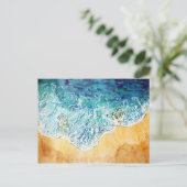 Ocean Waves op Beach Briefkaart (Staand voorkant)