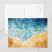 Ocean Waves op Beach Briefkaart (Voorkant / Achterkant)