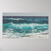 Ocean Waves op Beach Foto Poster (Voorkant)