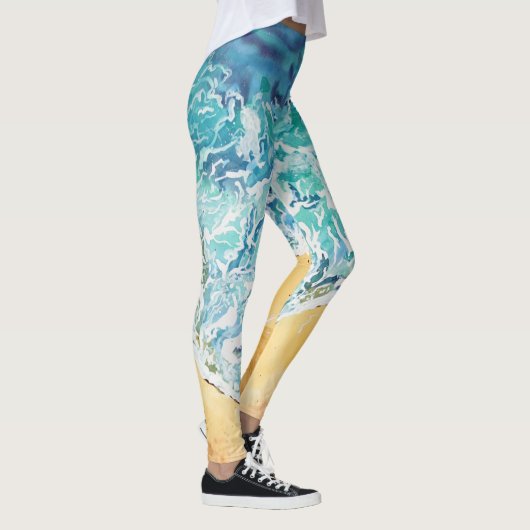 Ocean Waves op Beach Leggings (Rechts)