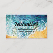 Ocean Waves op Beach Visitekaartje (Voorkant)