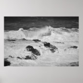 Ocean Waves op Cliffs in Kilauea Poster (Voorkant)