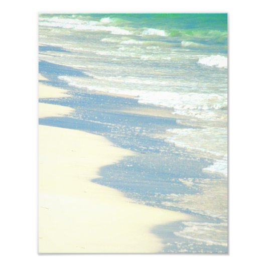 Ocean Waves op de Beach foto Afdruk (Voorkant)