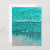 Ocean Waves op een zand Feestdagenkaart (Voorkant / Achterkant)