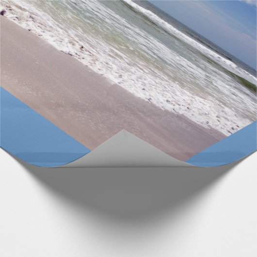 Ocean Waves op Pink Sandy Beach Cadeaupapier (Hoek)