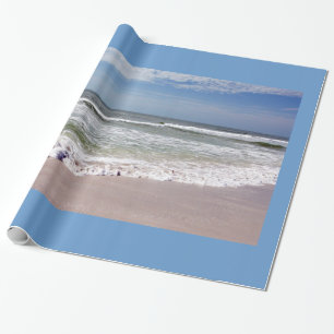 Ocean Waves op Pink Sandy Beach Cadeaupapier