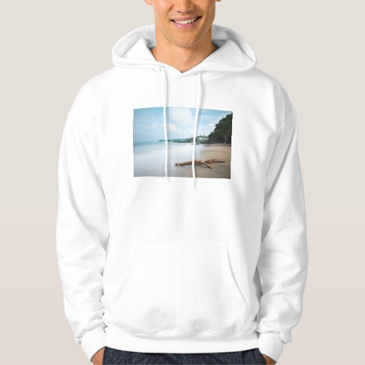 Ocean Waves op Sandy Beach Hoodie (Voorkant)