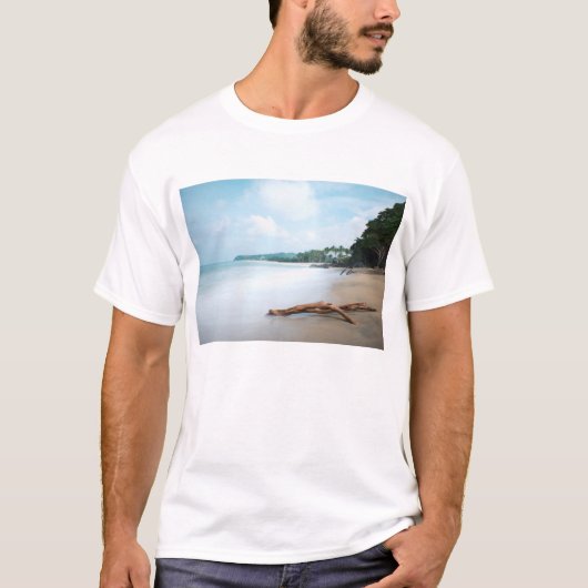 Ocean Waves op Sandy Beach T-shirt (Voorkant)